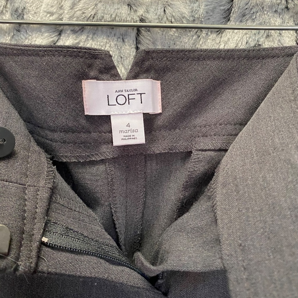 LOFT Marisa dress pants, gray - size 4 - Picture 3 of 8